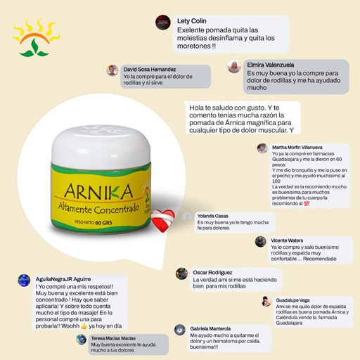 Testimonios de arnica
